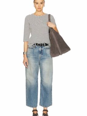 R13 Washed Light Blue Boyfriend Jeans